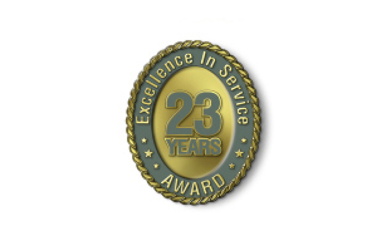 Excellence in Service - 23 Year Award